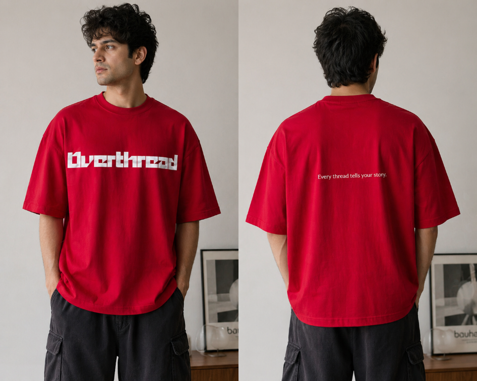 Overthread Large Logo Oversized Tee Shirt