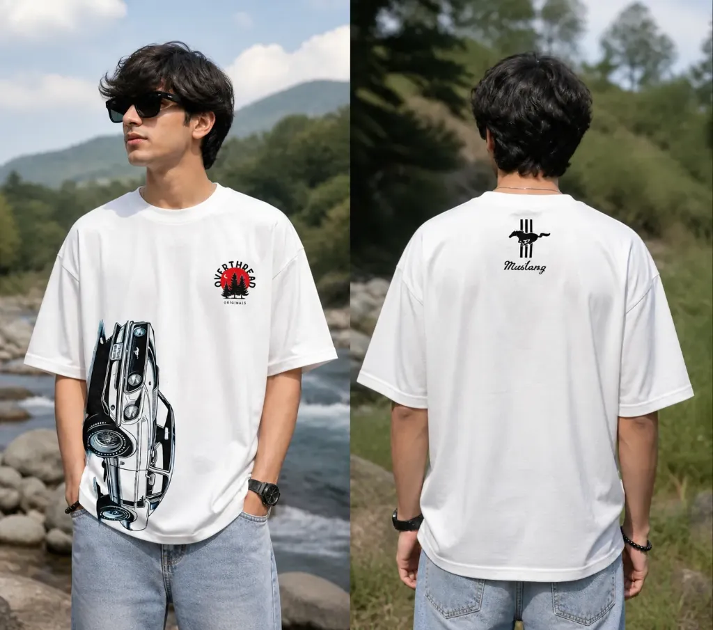 Overthread Mustang Oversized Tee Shirt